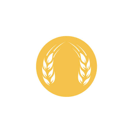 Agriculture wheat Logo Template vector icon design. Vector illustrationのイラスト素材