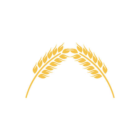 Agriculture wheat Logo Template vector icon design. Vector illustrationのイラスト素材