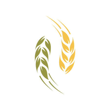 Agriculture wheat Logo Template vector icon design. Vector illustrationのイラスト素材