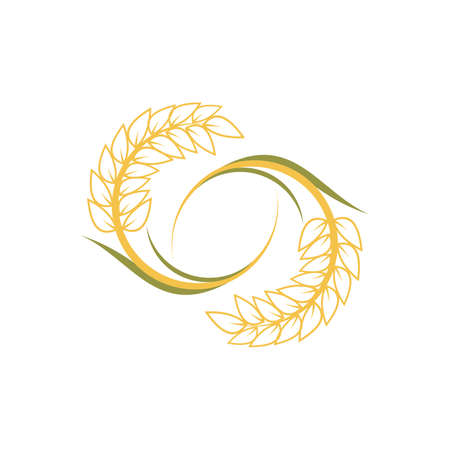 Agriculture wheat Logo Template vector icon design. Vector illustrationのイラスト素材