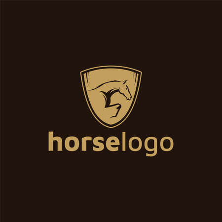 Luxury horse logo formed with simple and modern shape. Vector illustrationのイラスト素材