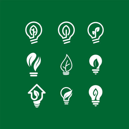 Lightbulb logo template. Lightbulb icon. Abstract lightbulb logo. Business logo template. Vector illustrationのイラスト素材
