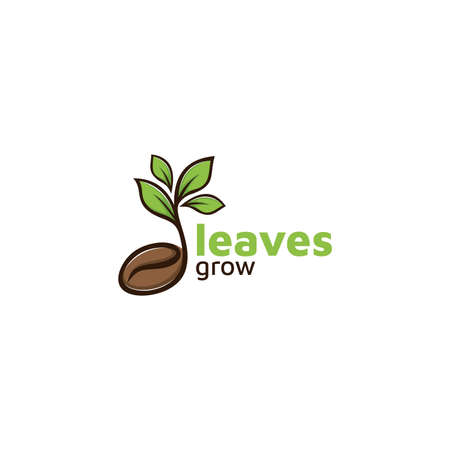 Creative Leaf Concept Logo Design Template. Vector illustrationのイラスト素材