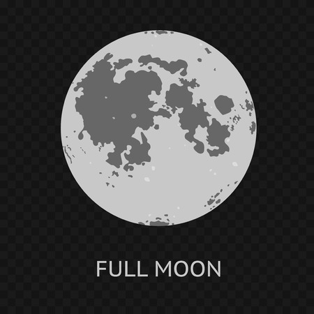 Illustration for Full Moon. Vector - Royalty Free Image