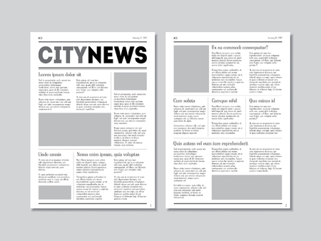 Newspaper City News with Headers.のイラスト素材