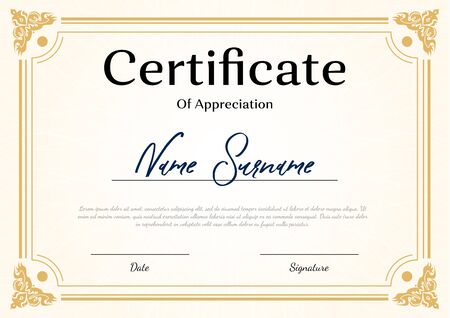 Certificate Template. Vectorの写真素材