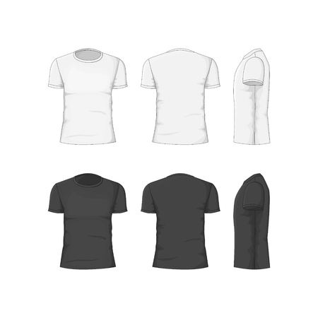 Man T-shirt Cotton Clothing. Vectorのイラスト素材