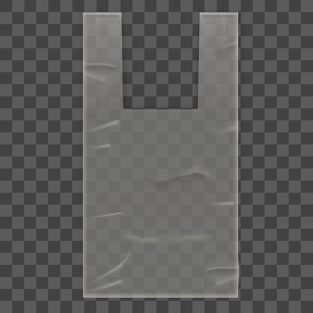 Disposable plastic bag package on transparent background.のイラスト素材