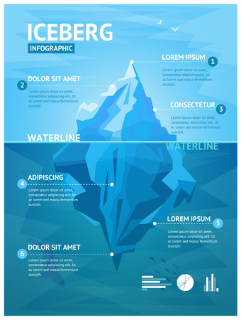 Iceberg Infographic Menu. Vectorのイラスト素材