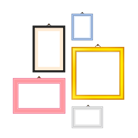 Photo Frames Rectangle Set. Vectorのイラスト素材