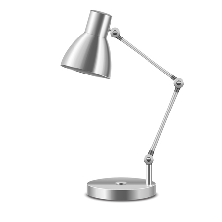 Realistic Template Blank Metal Table Lamp. Vectorのイラスト素材