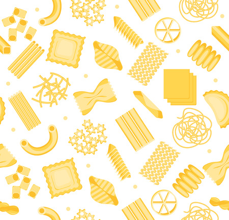 Pasta Pattern Background. Vectorのイラスト素材