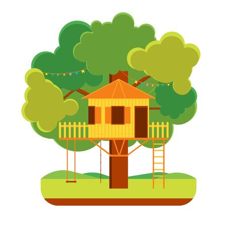 Cartoon Tree House. Vectorのイラスト素材