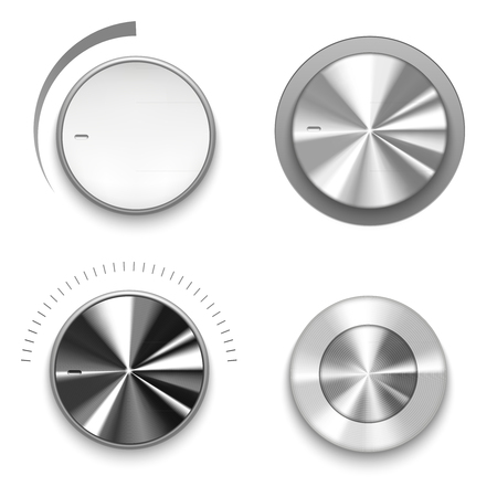 Realistic volume knob technology control.のイラスト素材