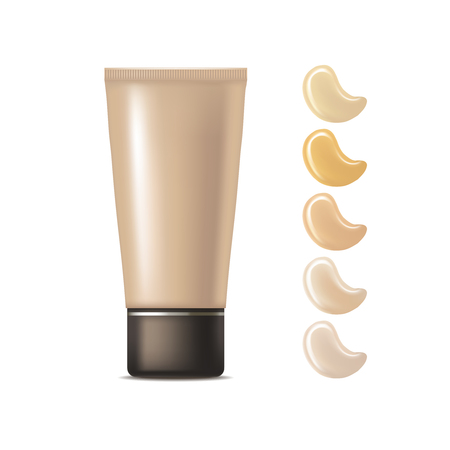 Realistic Foundation Cream Package. Vectorのイラスト素材