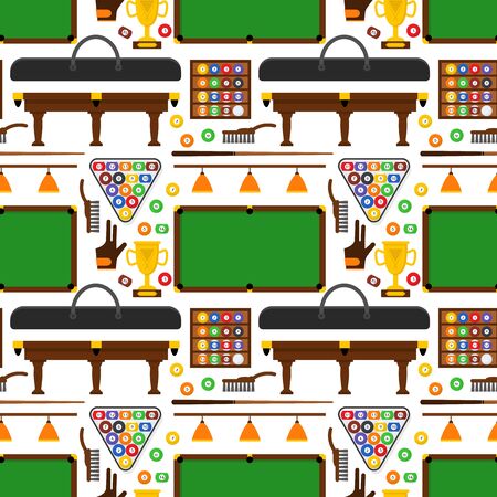 Billiard Game Equipment Background Pattern. Vectorの写真素材