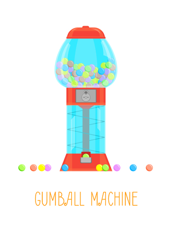 Cartoon Gumball Machine. Vectorのイラスト素材