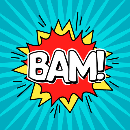 Comic Speach Bubble Effect Bam. Vectorのイラスト素材