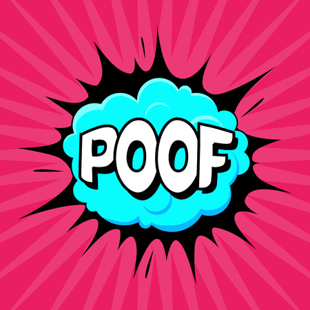 Comic Speech Bubble Effect Poof. vector illustration.のイラスト素材