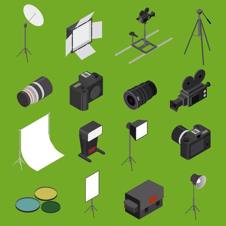 Studio Equipment Icon Setのイラスト素材