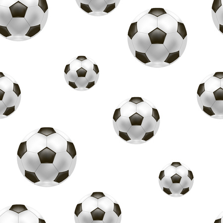 Realistic Detailed Soccer Ball Background Pattern. Vectorのイラスト素材