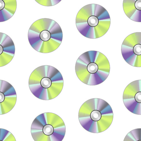 Realistic Detailed Round CD Disk Background Pattern. Vectorのイラスト素材
