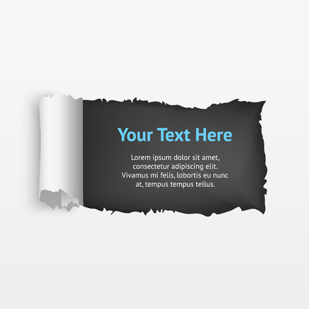 Realistic Detailed Torn Hole Paper on a Background. Vectorのイラスト素材