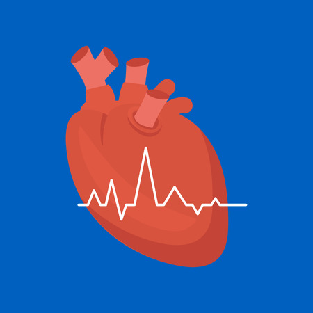 Cartoon heart vector illustration.のイラスト素材