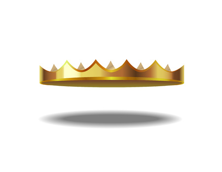 Realistic Detailed 3d Golden Crown. Vectorのイラスト素材