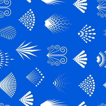Cartoon Aerosol Spray Seamless Pattern Background Decoration Element Flat Design Style Different Types. Vector illustration of Icons Deodorant Sprayerのイラスト素材