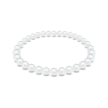 Realistic Detailed 3d Pearl Round Design Template. Vectorのイラスト素材