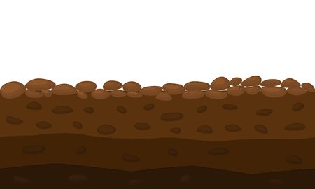 Color Cross Section of Brown Ground. Vectorのイラスト素材
