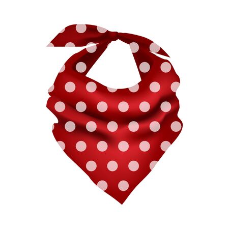 Realistic Detailed 3d Red Neck Scarf. Vectorのイラスト素材