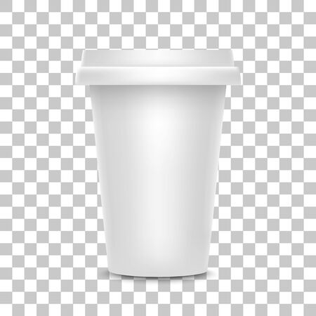 Realistic 3d Detailed Disposable Coffee Cup. Vectorのイラスト素材