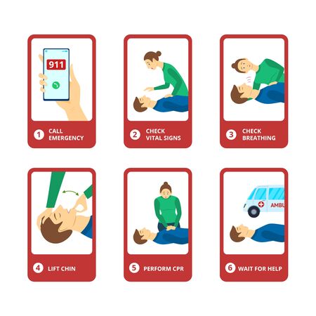 Cartoon Color First Aid Icon Set. Vectorのイラスト素材