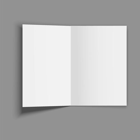 Realistic Detailed 3d Blank Flyer or Booklet Mock Up. Vectorのイラスト素材