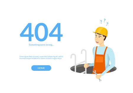 Error Page Not Found Web Page Template. Vectorのイラスト素材