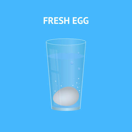 Realistic 3d Detailed Fresh Egg Concept Card Poster. Vectorのイラスト素材