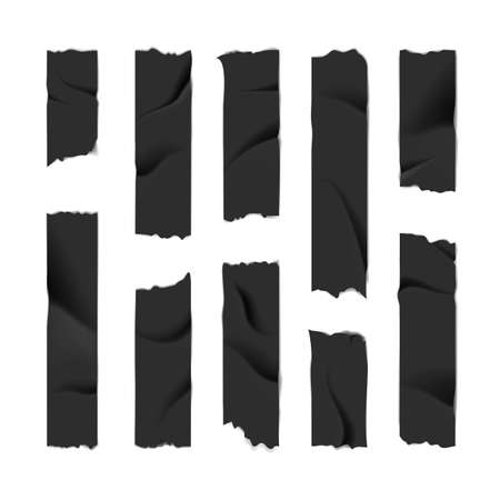 Realistic 3d Detailed Adhesive or Masking Tape Set. Vectorのイラスト素材
