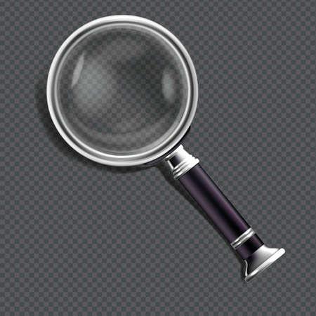 Realistic Detailed 3d Magnifying Glass. Vectorのイラスト素材