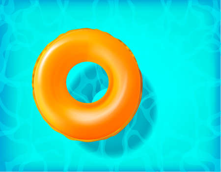 Realistic Detailed 3d Swimming Pool Rubber Ring. Vector