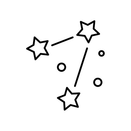 Constellation with Stars Astrology Sign Black Thin Line Icon Element for Web and App Design. Vector illustrationのイラスト素材