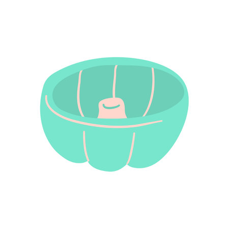 Cartoon Color Cute Baking Pan Silicone Mold Kitchen Icon Concept Flat Design Style. Vector illustration of Casserole Dishのイラスト素材