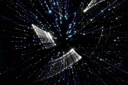 color of light effect growing in the darkの写真素材