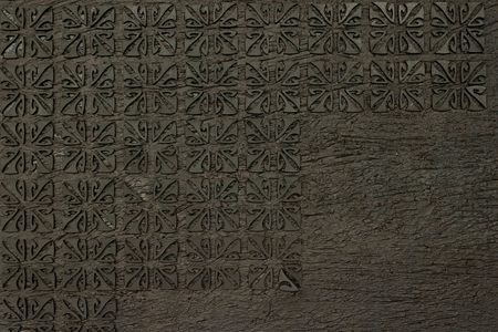 texture of black wood on the wallの写真素材