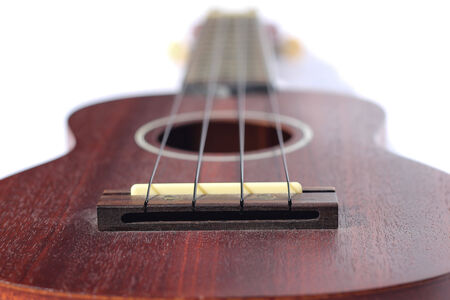 Ukulele music insturment on the white backgroundの写真素材