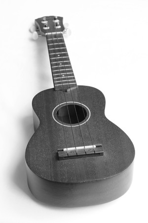 ukulele music instrument on black and  whiteの写真素材