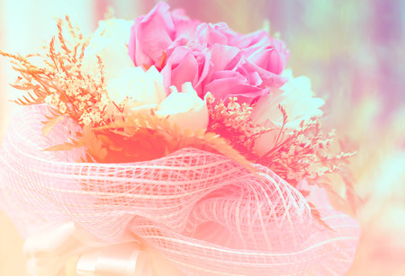 Bouquet flower vintage tone background colorの写真素材