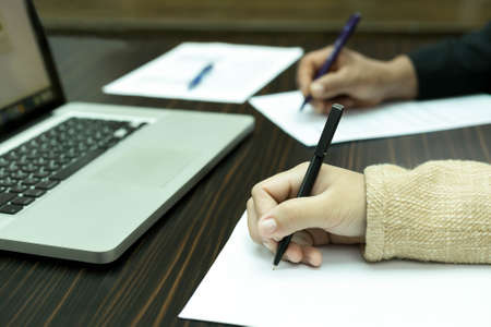 Business people Meeting  with notebook computer on the table