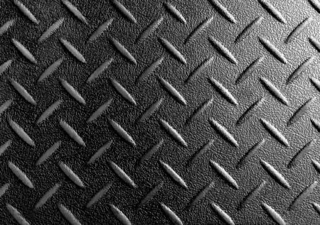 Industrial shiny metal with rhombus shapes in black colorの写真素材